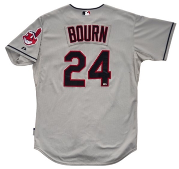 2013 Michael Bourn Game Worn Cleveland Indians Road Opening Day Jersey 4/2/13 (MLB Authenticated)